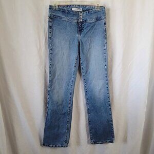 Tommy Hilfiger Jeans Hipster Boot wide leg stretch preppy classic logo size 4